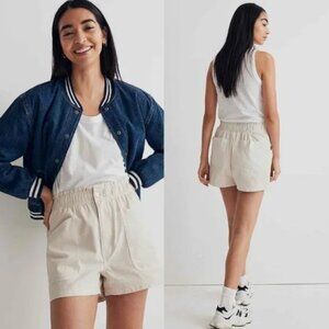 MADEWELL Denim Pull-On Paperbag Utility Shorts: Garment-Dyed Edition Size 27